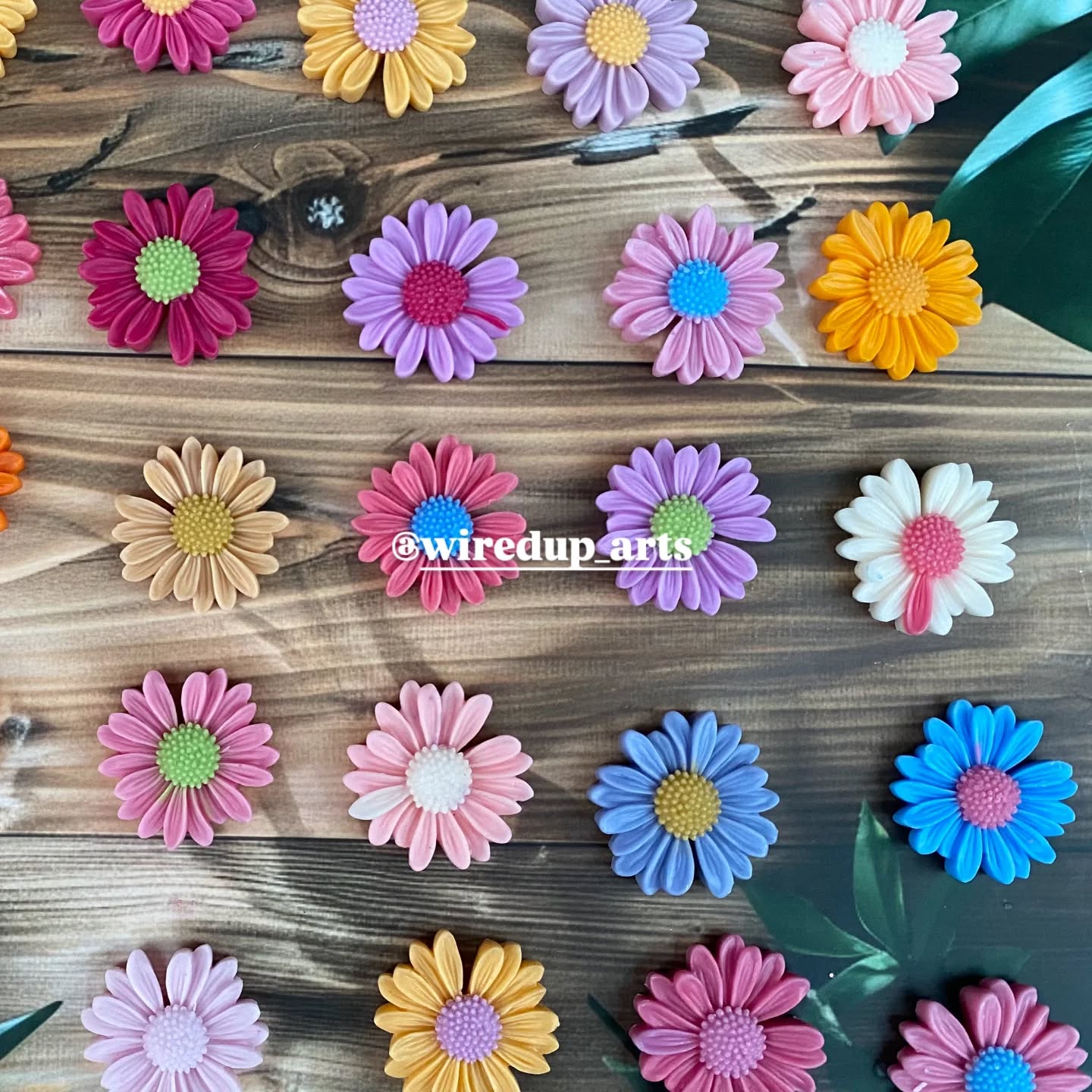 Flower-shaped candles from a bulk order